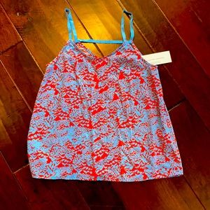 Brand NWT never worn periwinkle blue and red patterned tank